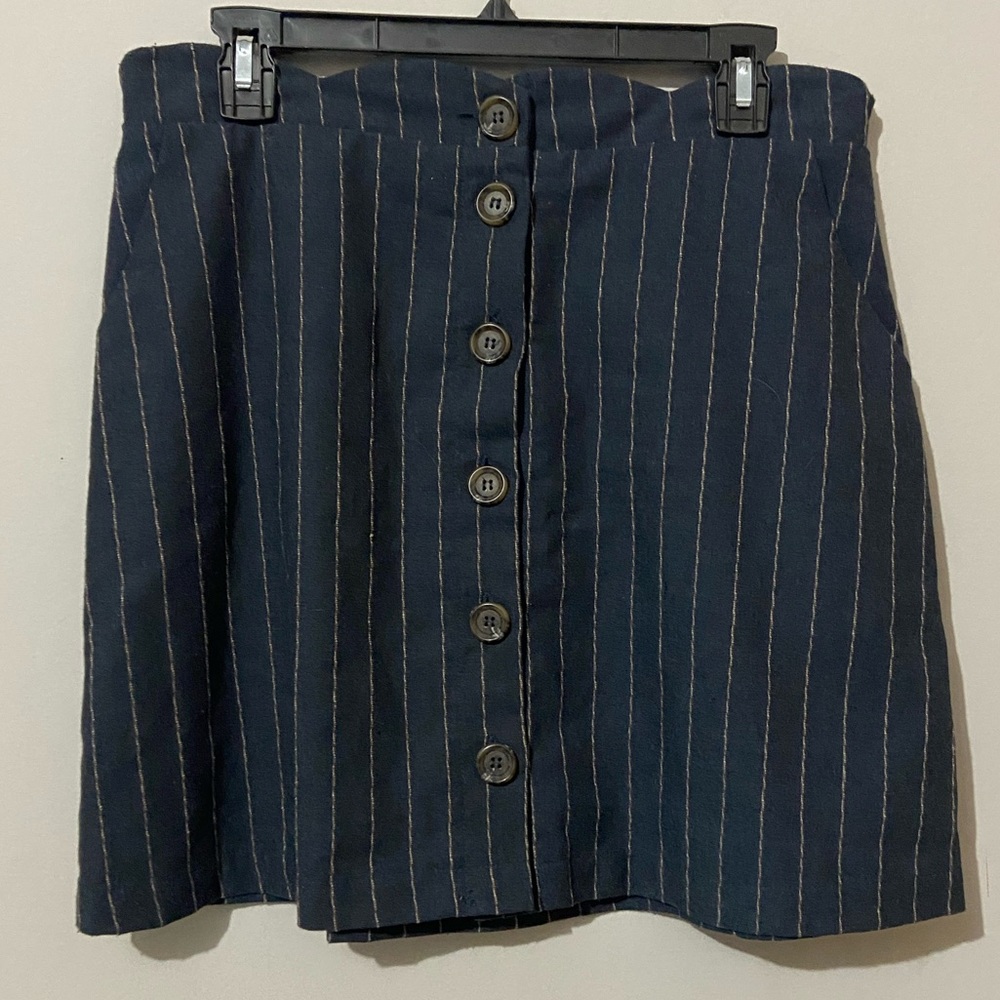 Altar’d State navy striped skirt. Size L